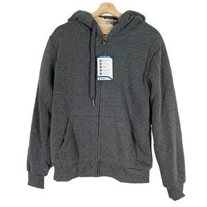 Swisswell Winter Fleece Sherpa Lined Zip up Hooded Jacket Size Medium